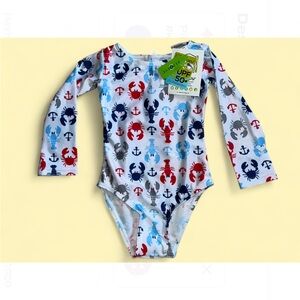 Flap Happy Kids UV 50 NWT Long Sleeve One Piece Swimsuit Size 2